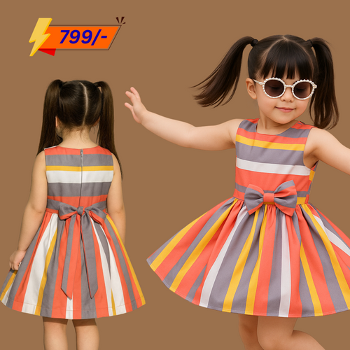 Girls Floral Printed Dress