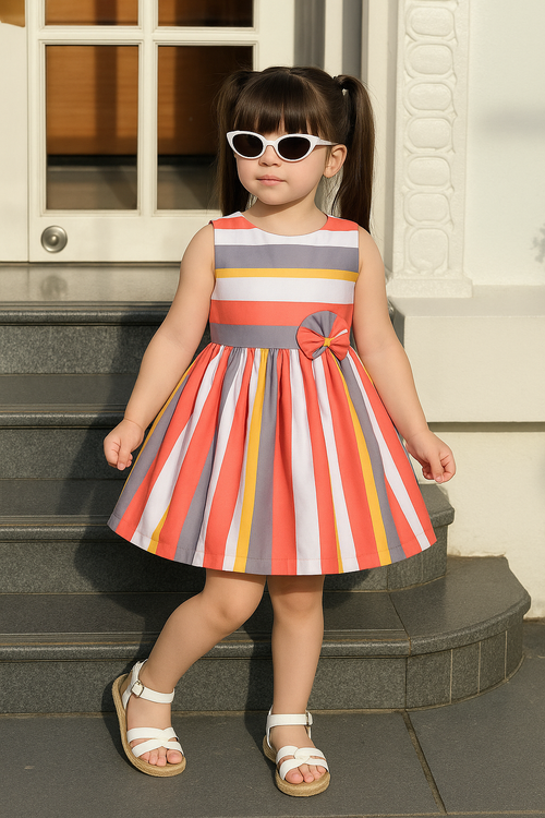Girls Floral Printed Dress