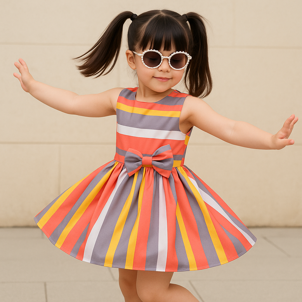 Girls Floral Printed Dress