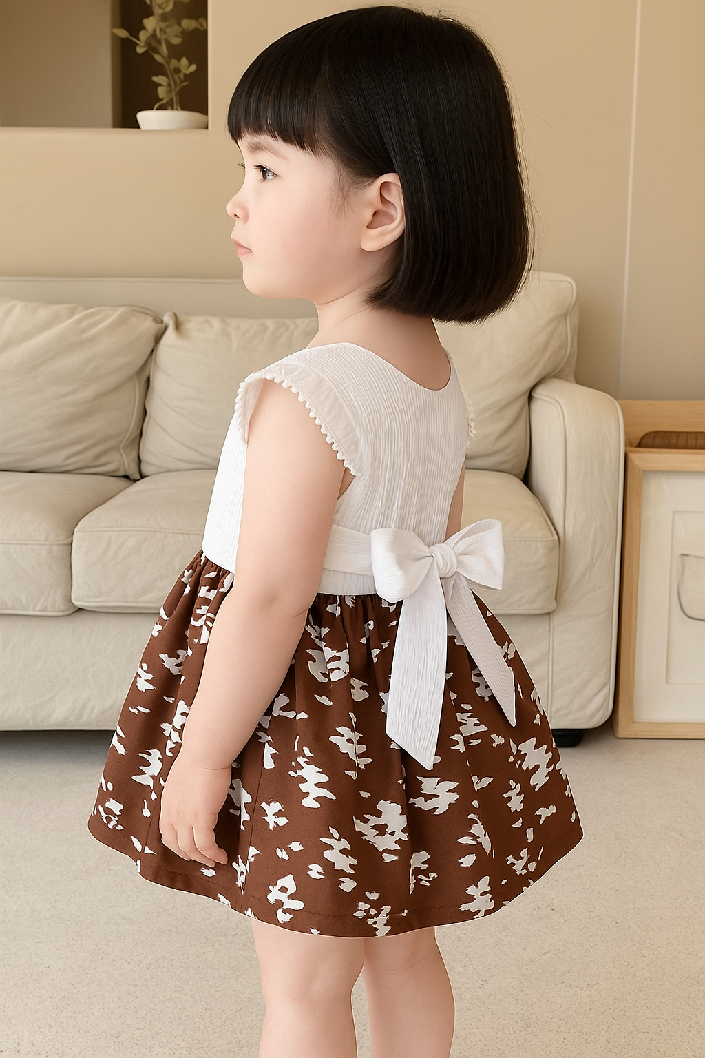 Girls Floral Printed Dress