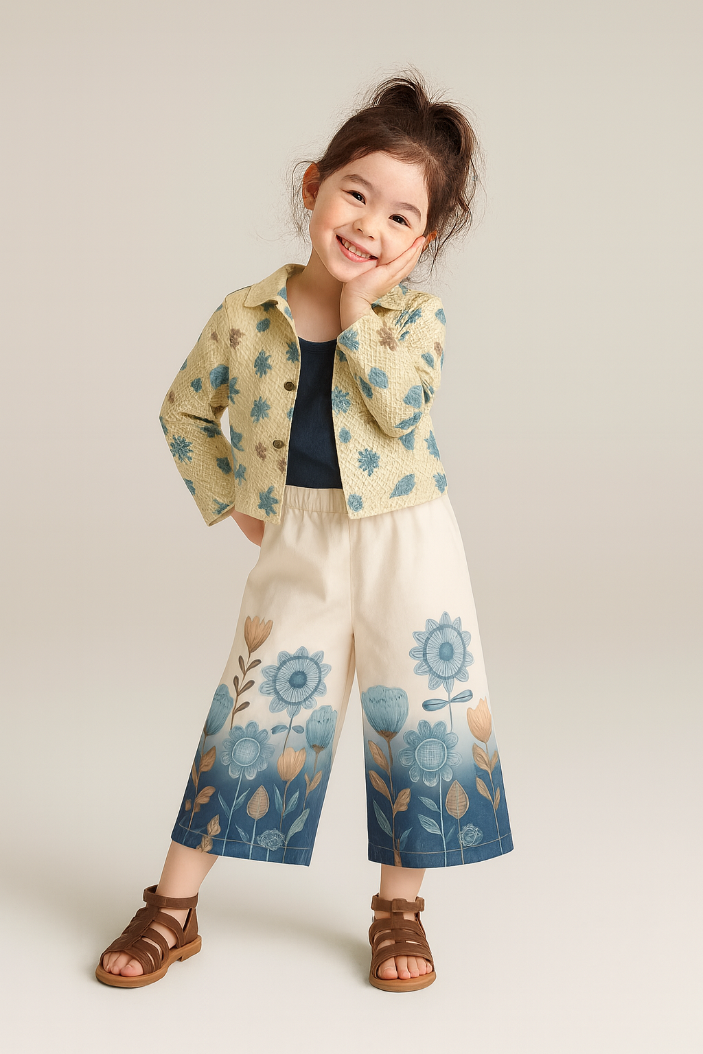 Stylish Three Pis Co-Ord Set For Girls