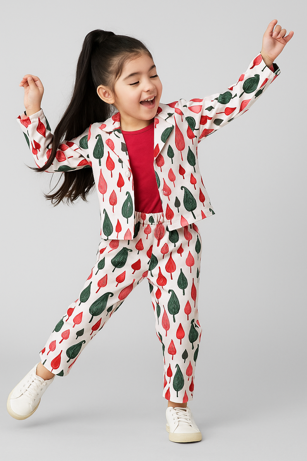 Stylish Three Pis Co-Ord Set For Girls