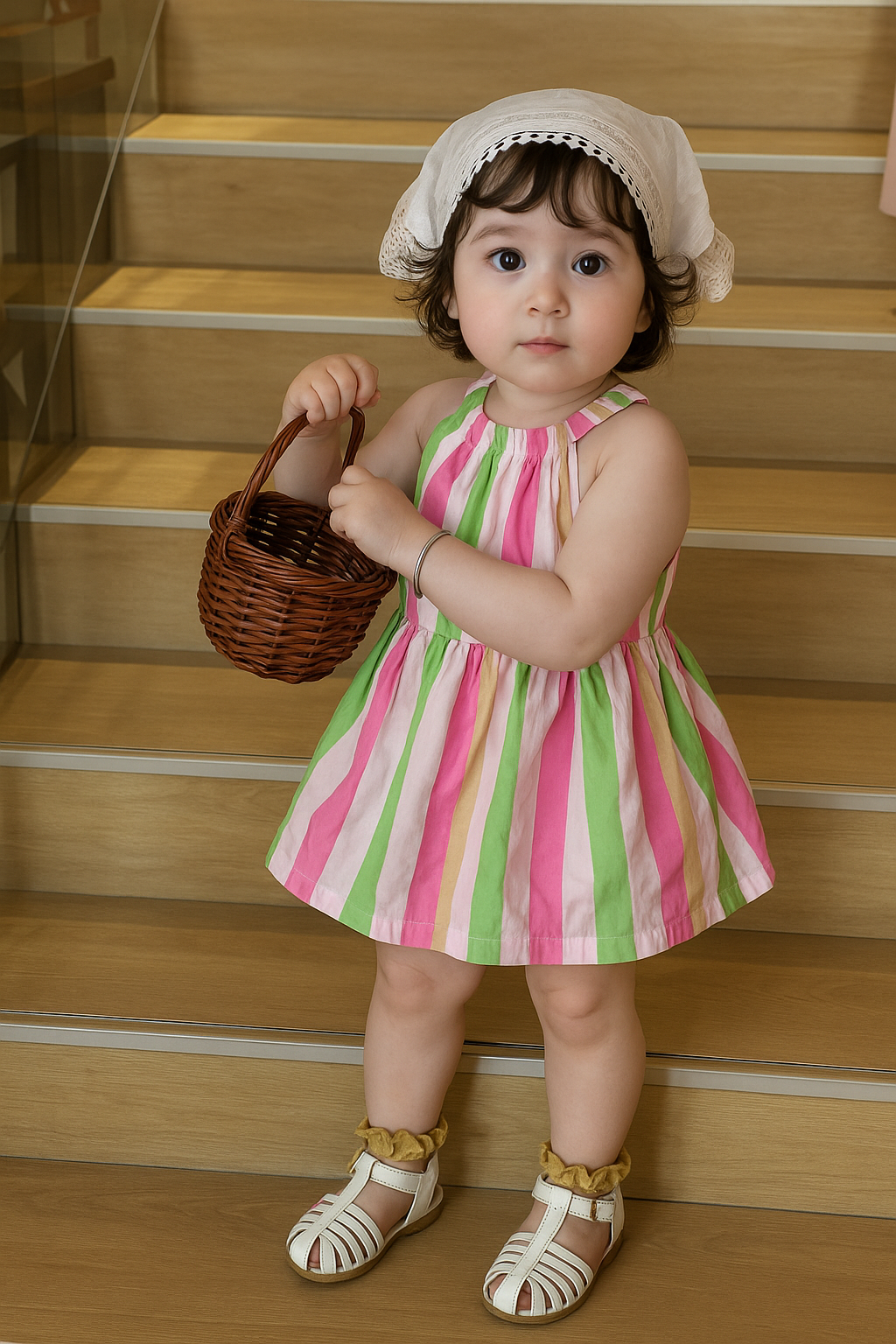 Girls Floral Printed Dress