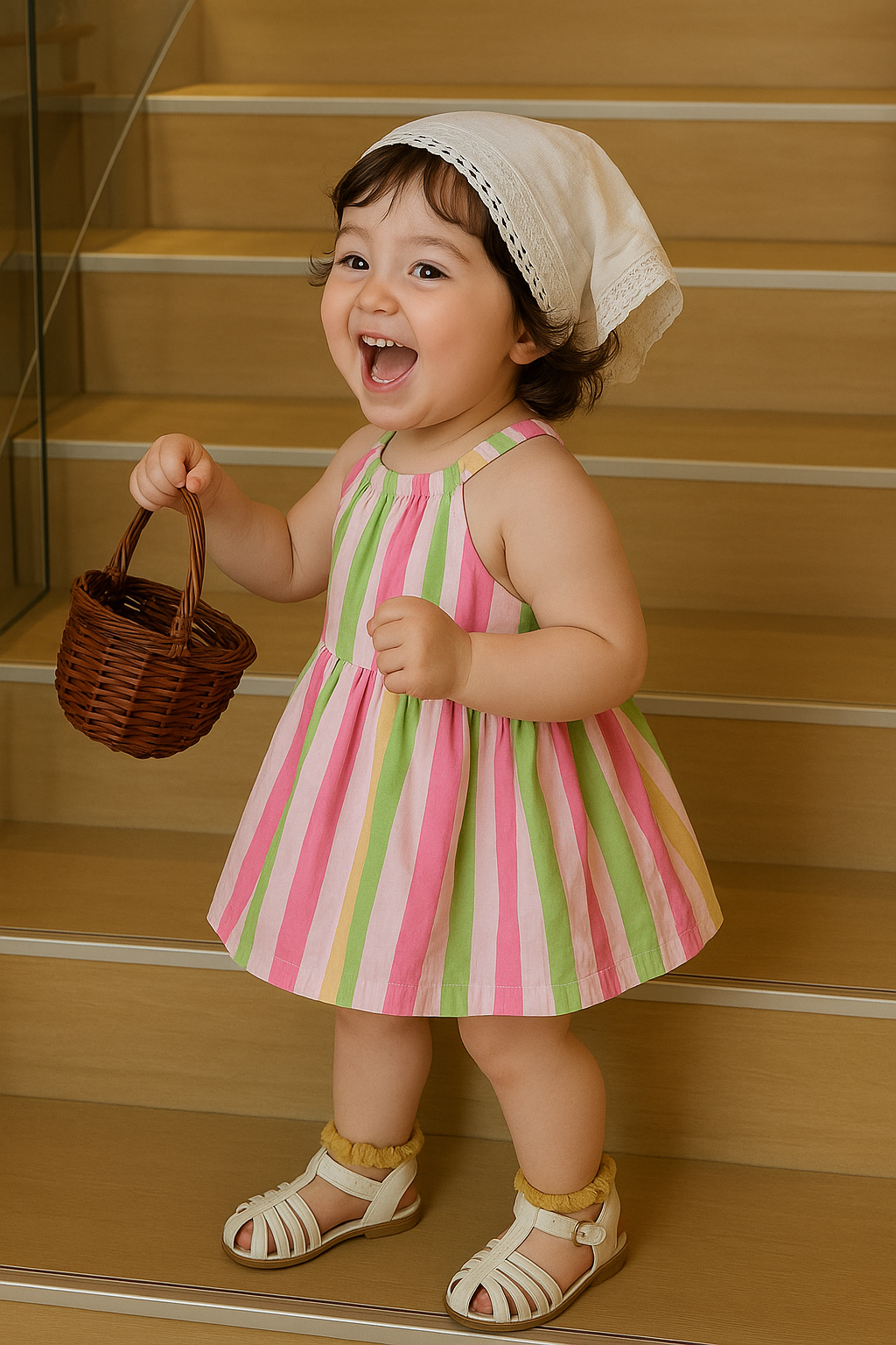 Girls Floral Printed Dress