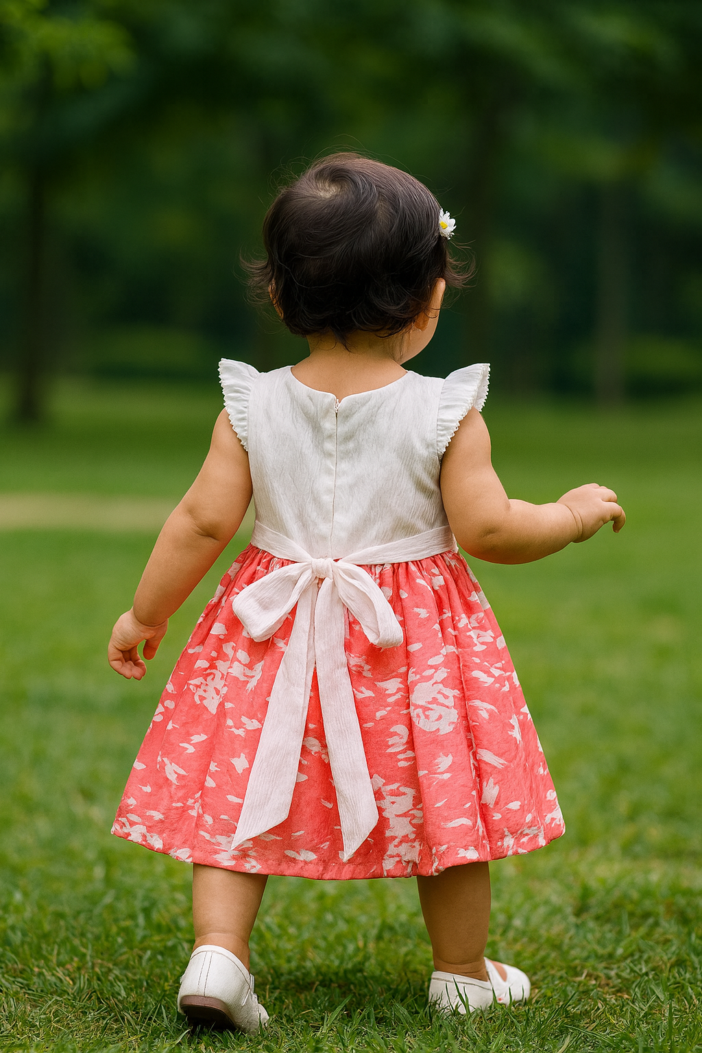 Girls Floral Printed Dress