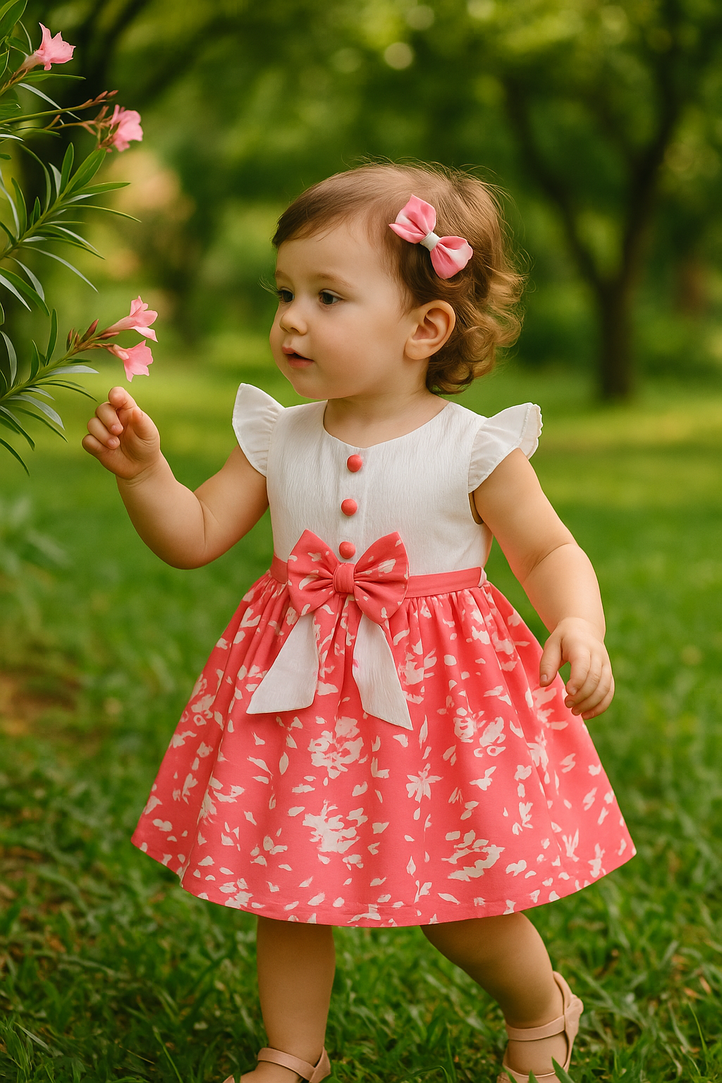 Girls Floral Printed Dress