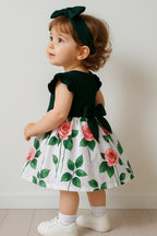 Girls Floral Printed Dress
