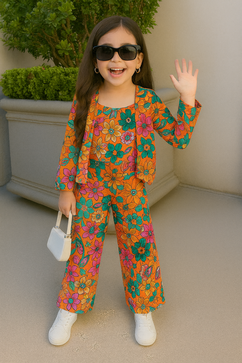 Stylish Three Pis Co-Ord Set For Girls